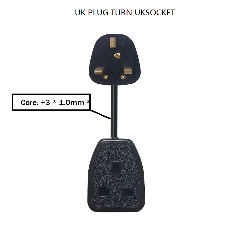 UK Power Extension Cord UK 3Pin Male Plug to UK Female Socket Power Plug Adapter Cable For Singapore Malaysia Hongkong