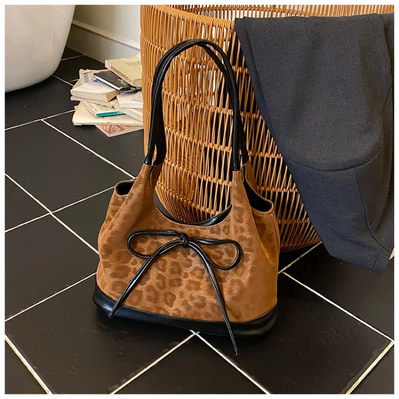 

Леопардовые сумки на плечо с застежкой из искусственной замши, изысканные женские сумки, осень-зима 2022, горячая распродажа, новые универсальные сумки через плечо