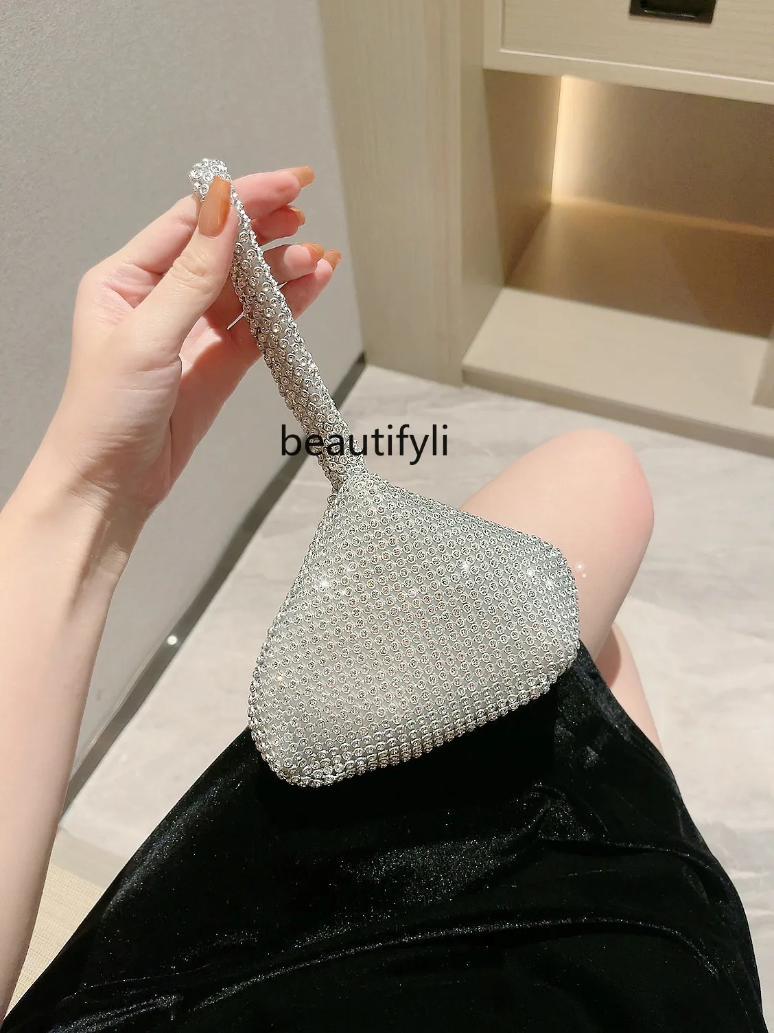 Summer Crossbody Portable Rhinestone Women Bag Dinner Clutch Banquet Hand Carrying Mini Coin Purse