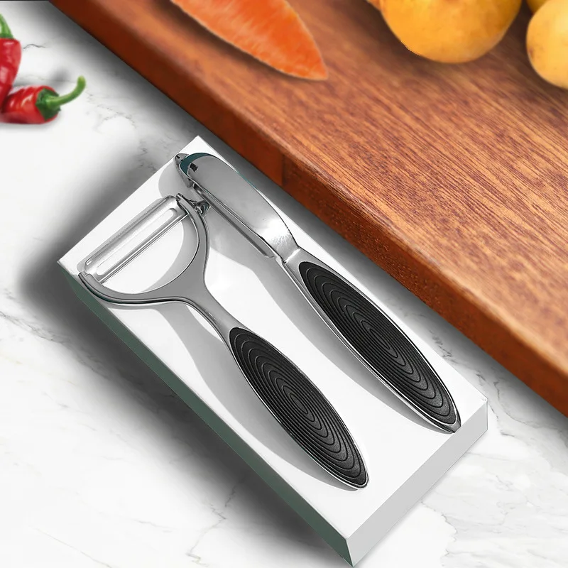 1set Fruit Vegetable Peeler Stainless Steel Multifunctional Handle Peeling Knife Potato Apple Carrot Scraper Home Kitchen Tools