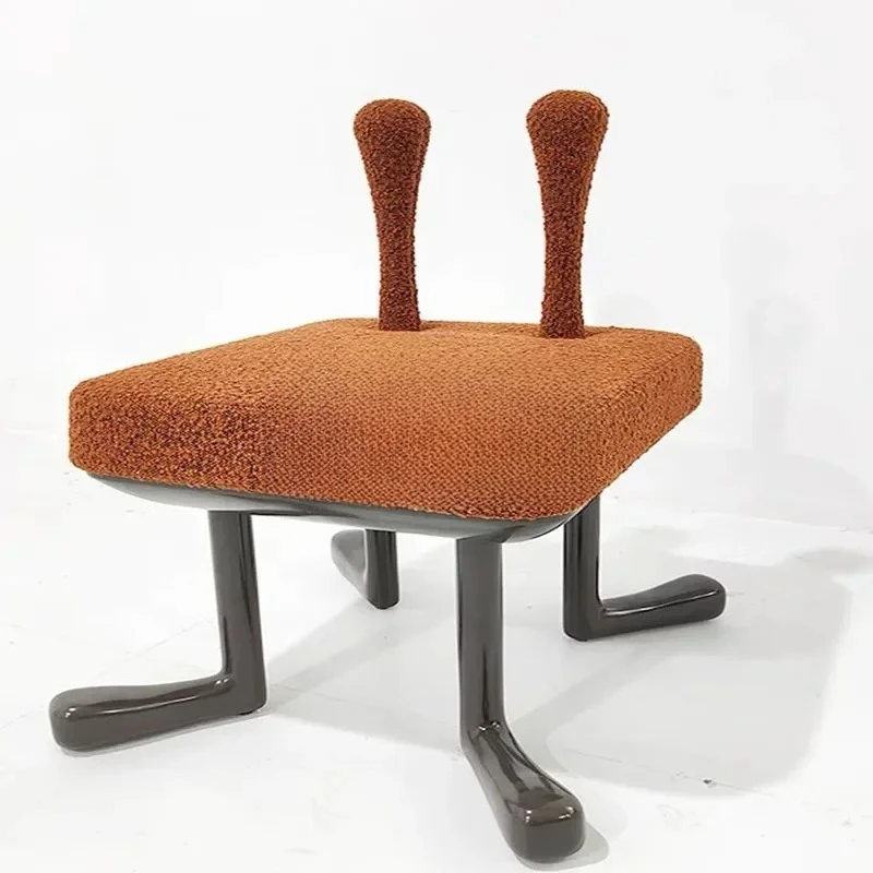 

Скандинавский креативный стул для отдыха с изображением животных, тканевый стул для коррекции улитки, детский стул со спинкой