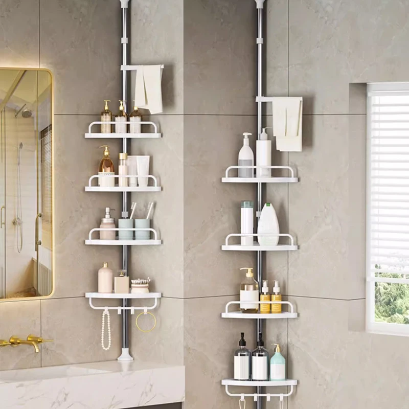 Kein Bohren, dreieckiges Wandregal aus Edelstahl für die Dusche, für Badezimmer, Balkon, Küche, Eckaufbewahrung, platzsparend, neu