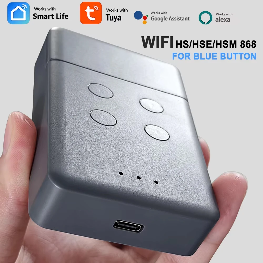 WIFI Tuya Smart HS HSE HSM 2/4 WIFI RF Bridge Intelligent Garage Door Opener for Blue Button 868MHz Radio-frequency Converter