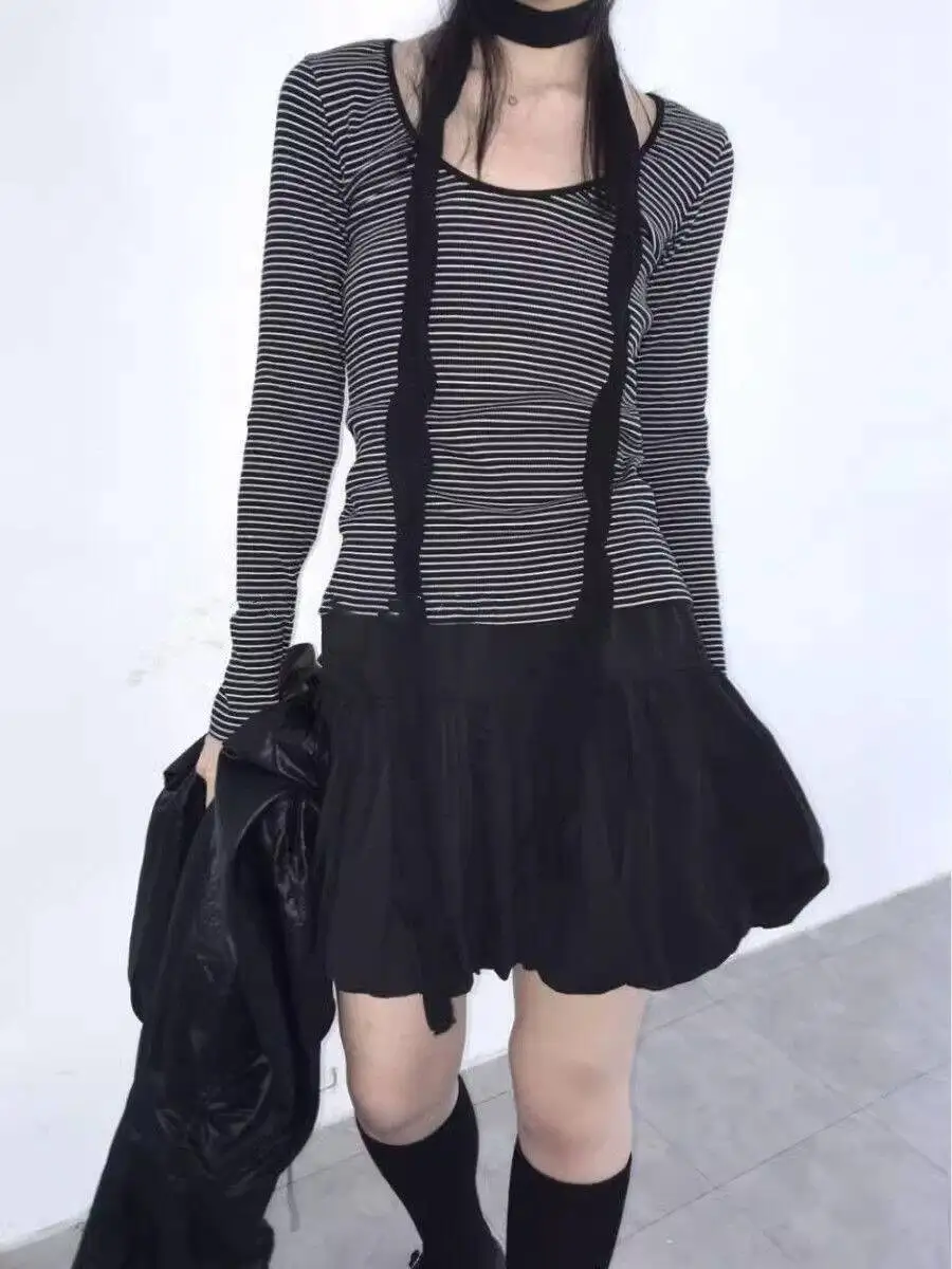 New Style Of Puffy Skirt Design Elastic Straps Sweet And Cool Skirt Lantern Skirt 2025