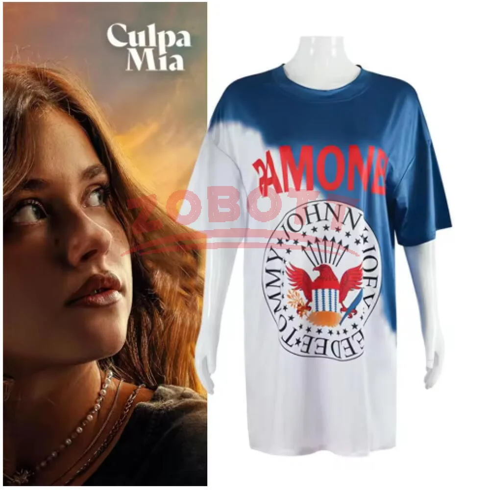 Disfraz de Cosplay de la película My Fault Noah, vestido de Culpa Mia Noah, bolso de manga corta, conjunto de cinturón, fiesta de Carnaval de Halloween para mujer