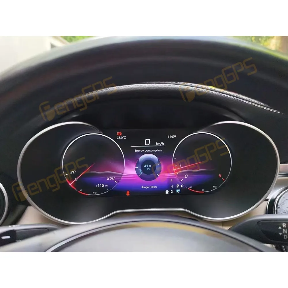 Car Virtual Cockpit Instrument For Mercedes-Benz W205 2015-2021 Digital Cluster Dashboard Auto Speed Meter Display Tachometer