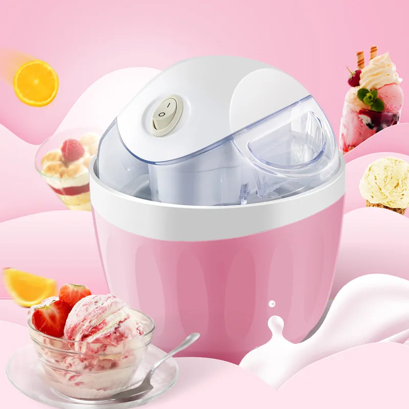 Portable Mini Ice Cream Maker Fits EU US Socket Kitchen Homemade Frozen Dessert Tool