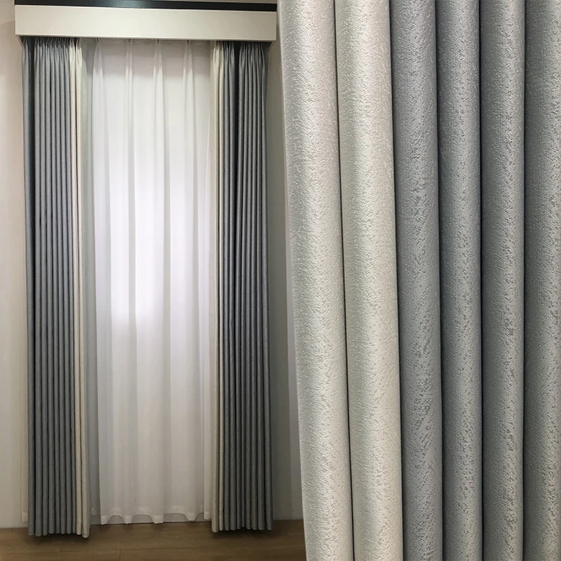 

Modern Light Luxury High-precision Blackout Curtains Custom-made for Living Room and Bedroom Bay Windows
