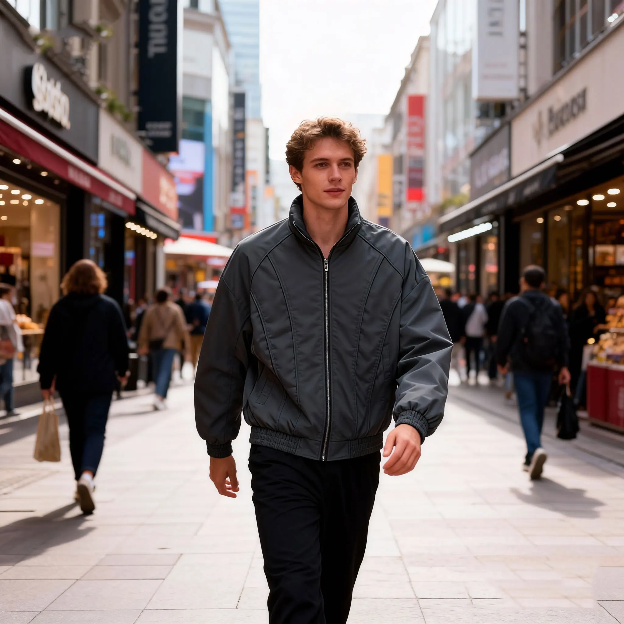 

Men's Stand Collar Jacket Loose Fit Fashion Splicing Coats Spring Winter Outdoor Unisex Coat