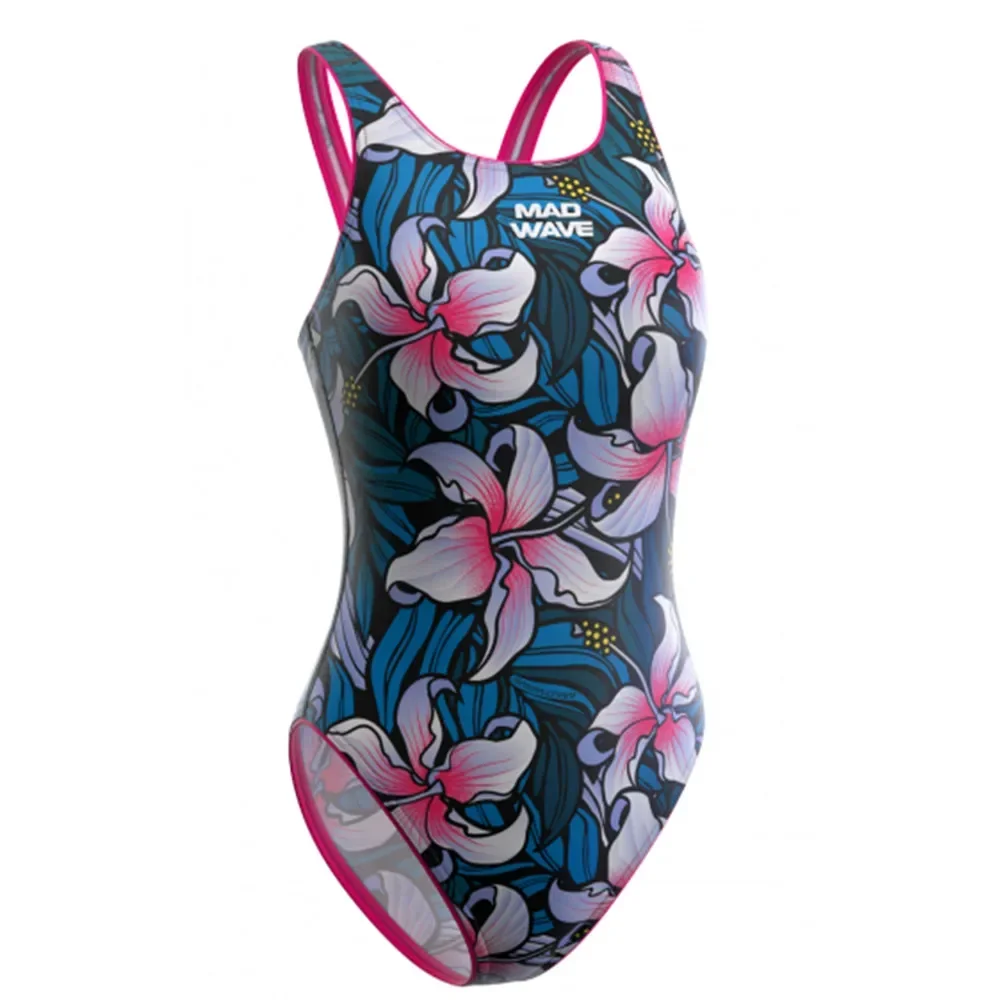 mad wave One Piece Sexy Swimwear Female Beach Swimsuit Back cutout Bathing Suit swimming training Beachwear Summer Competition