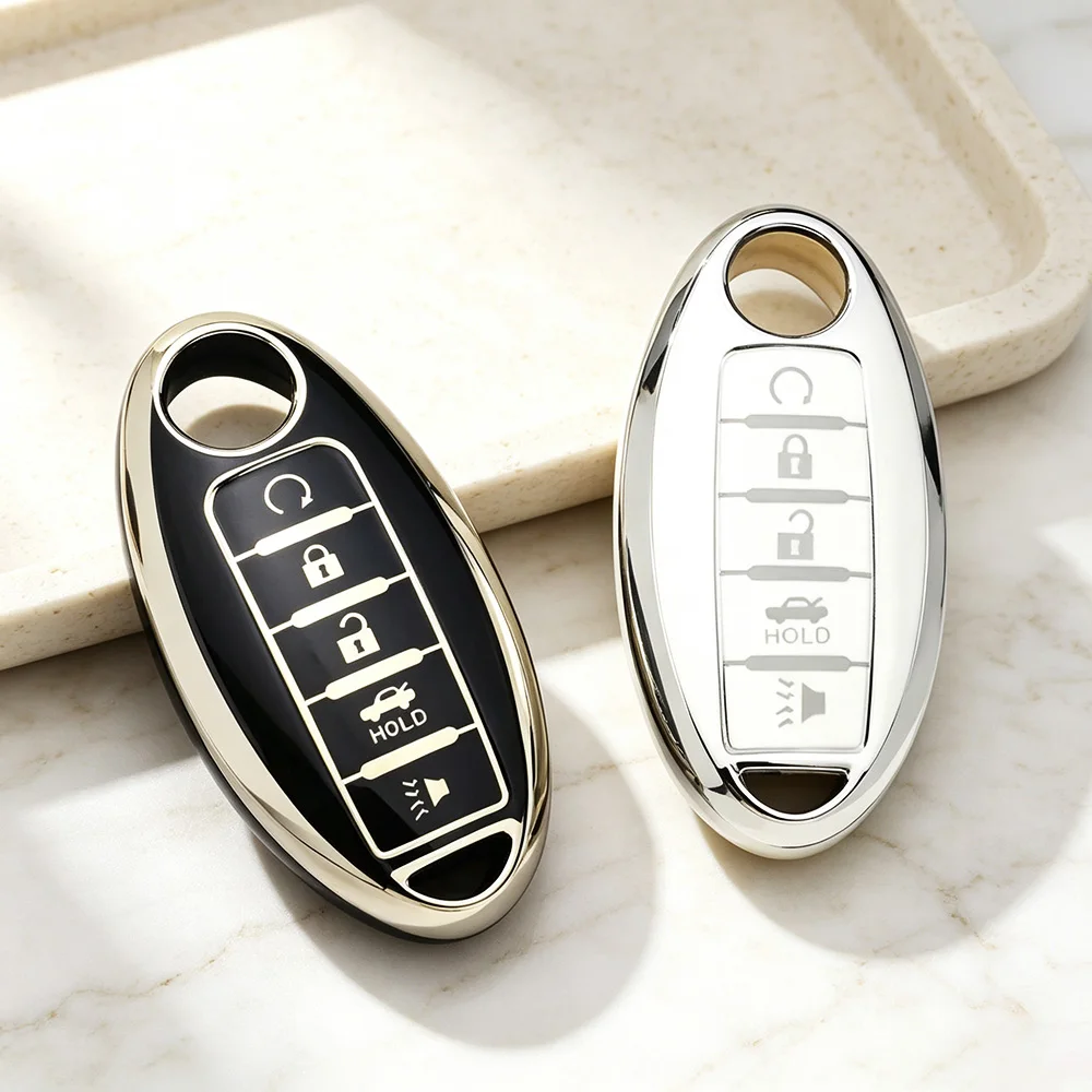 5 Buttons Car Remote Key Case Cover for Nissan X Trail T32 Rouge Maxima Altima Sentra Murano Qashqai Holder Keychain Shell Fob