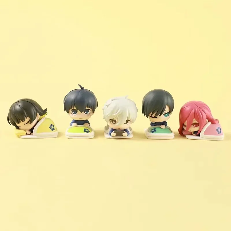 

BLUE LOCK Action Figure Sleep Gacha Cute Cartoon Ornament Isagi Yoichi Chigiri Hyoma Nagi Seishiro Rin Itoshi Model Toy