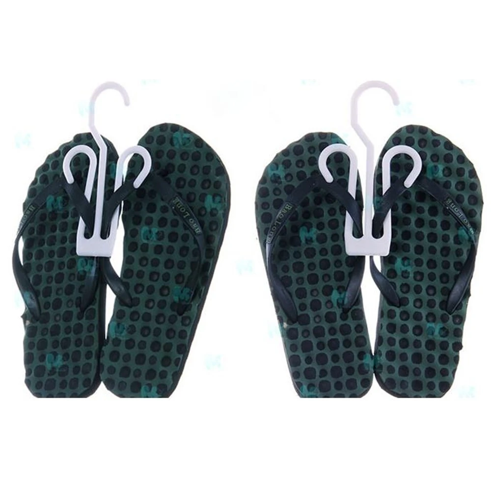 Strengthen Abs Soft Plastic Slipper Hanger Hook Plastic Supermarket Cotton-padded Shoes Sandals Hanging Shoe Hanger Display Rack