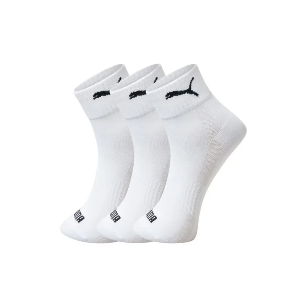 

PUMA Solid-Color Logo Classic Versatile Breathable Mid-Calf Sports and Casual Socks (Unisex White Set) 181535002-300-39