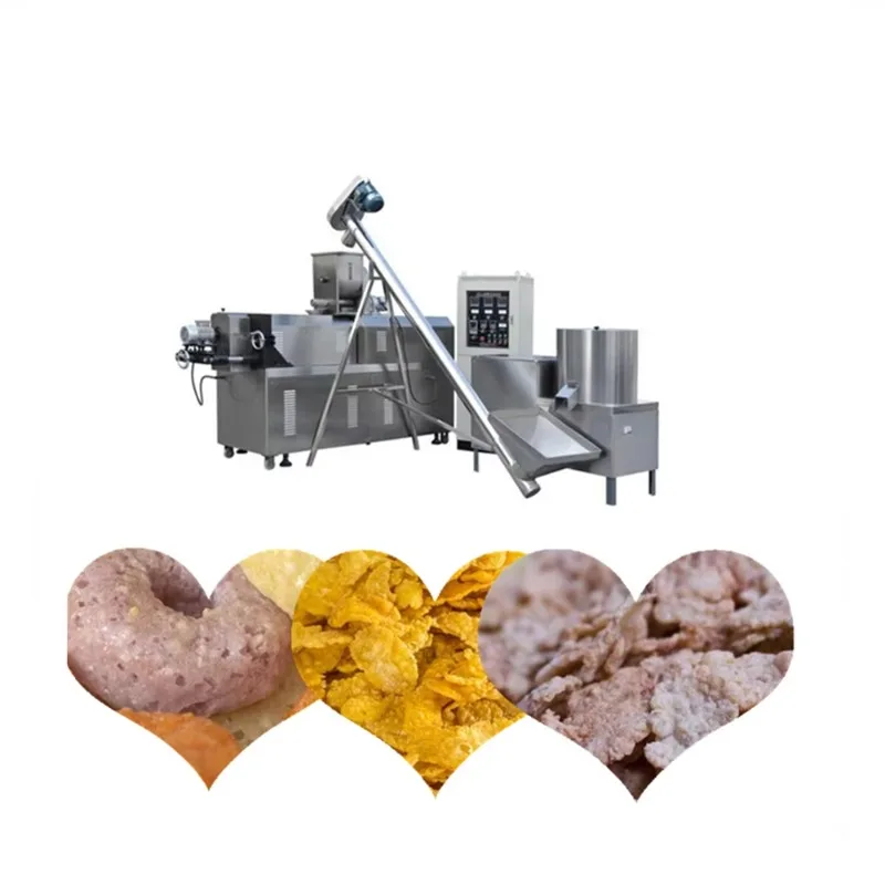 Customized Automatic Corn Flake Production Line Breakfast Cereal Maker Extruder Machinery
