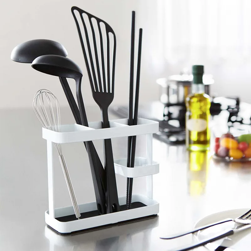 Kitchen high-end appearance level plastic wrap spatula multi-functional chopsticks shelf household storage rack