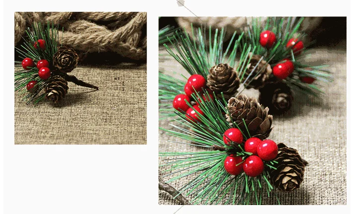 

Pine needle Mini Christmas tree accessories gift box decoration simulation flower christmas decorations desktop