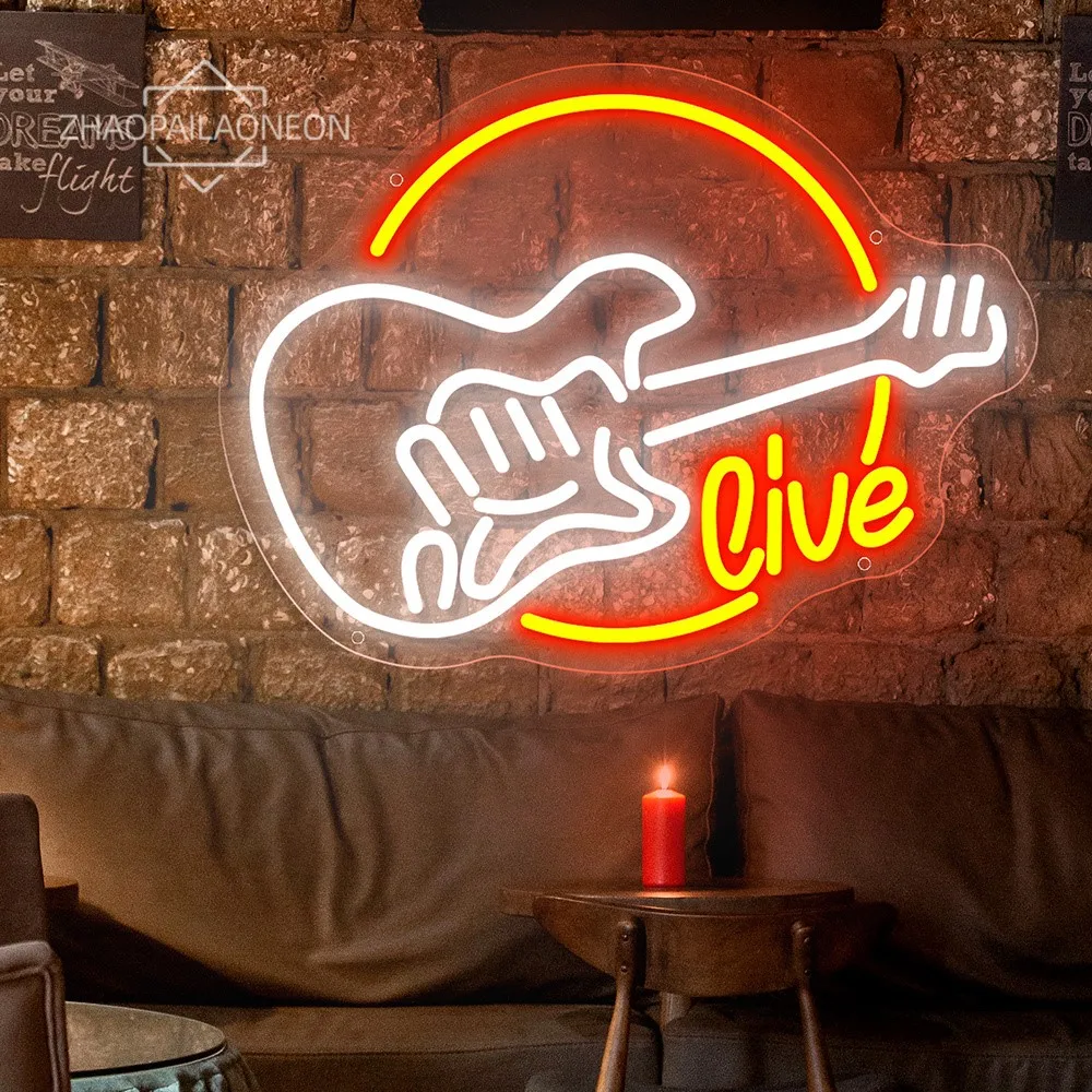 Cocktails Neon Led Sign Rock Roll Music Neon Sign Light Art Wall Decor Bar Club Room Decoration Nightclub Birthday Party Neon