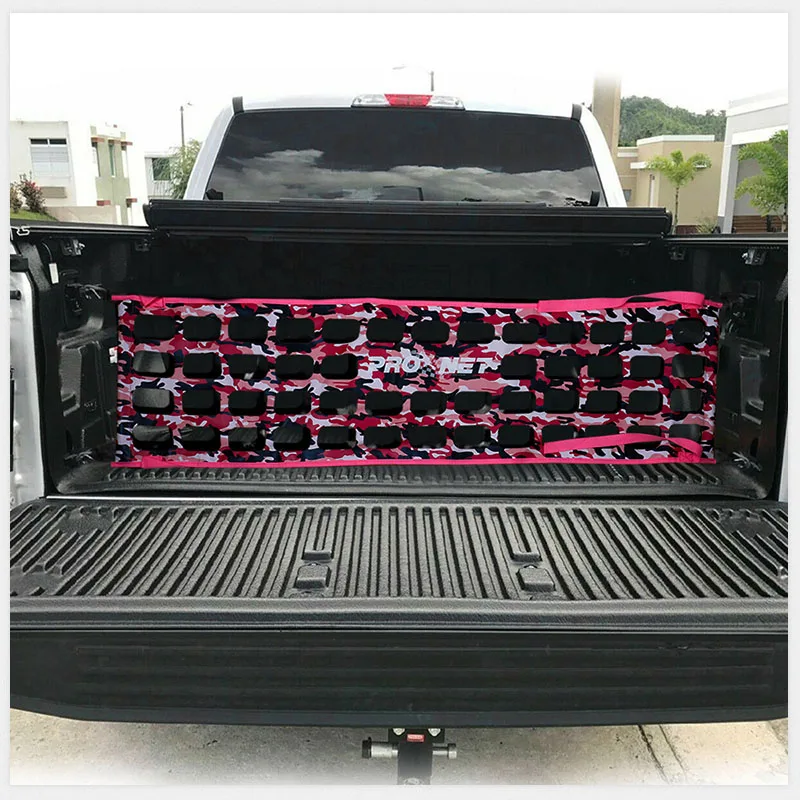 Camouflage Car Organizer Trunk Net Universal Pickup Cargo Luggage Storage Mesh Strong Elastic Tool Practical Auto Accessories