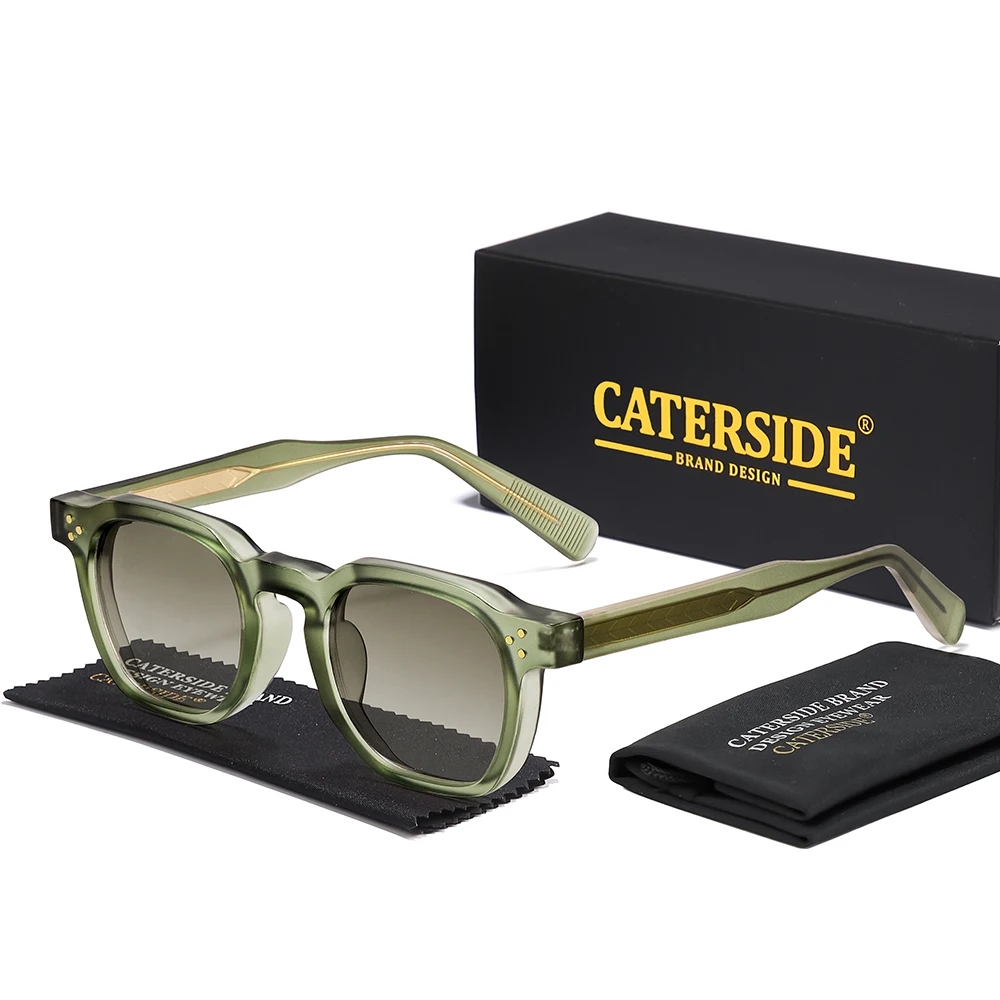 CATERSIDE Herren Retro Quadratische Sonnenbrille Hochwertiges Luxus-Design Sonnenbrillen Damen Fahren Reisen Strand Sommer Stilvolle Brille UV400 – Detail 14