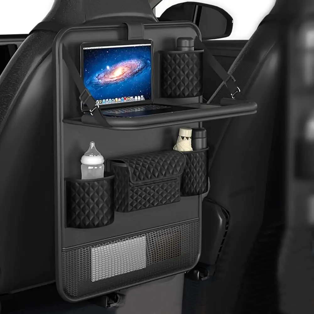 

Free Shipping Universal Car Backseat Organizer with Tablet Holder & Foldable Tray - Heavy-Duty Kick Mats Seat Protector for Kids