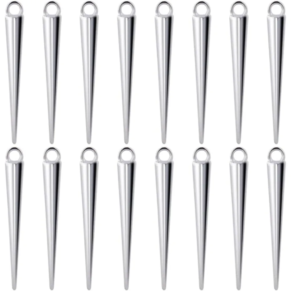 

1 Box 50Pcs Spike Charms Beads Cone Charms Antique Gothic Long Spikes Cones Vintage Circular Goth Charm Bulk