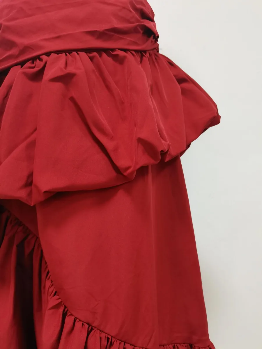TWOTWINSTYLE Patchwork Folds Irregular Skirts for Women High Waist Solid Loose Minimalist Skirt Female Fashion Clothing New 2026