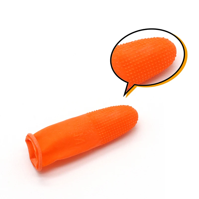 قفازات واقية بطرف الإصبع للاستعمال مرة واحدة ، مطاط طبيعي ، مانع للانزلاق ، مضاد للساكنة ، سرير إصبع من اللاتكس ، أدوات تنظيف ، 50-100