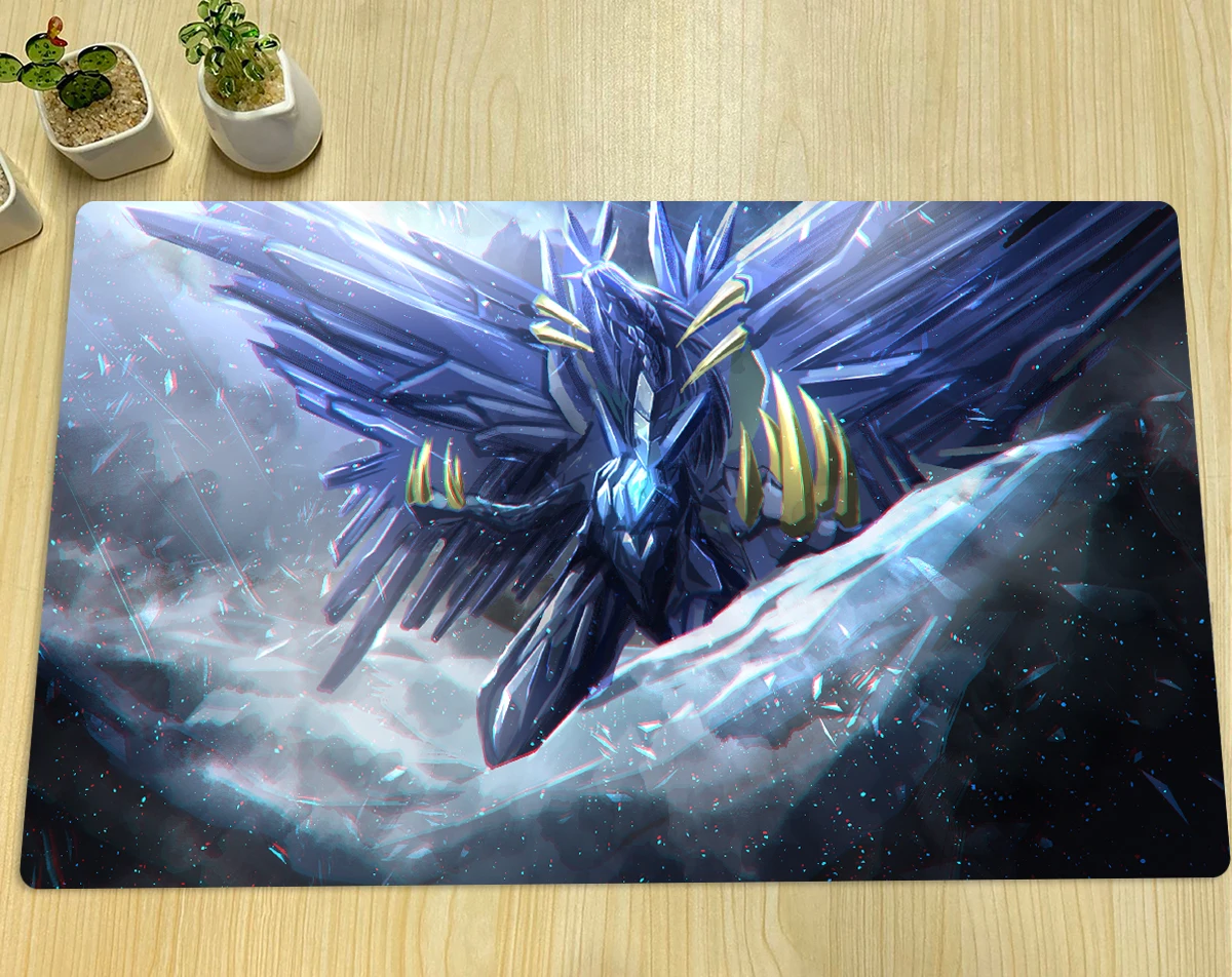 YuGiOh Playmat Adamancipator Ressuscitado-Dragite mat TCG CCG Board Game Trading Card Game Mat Anime Mouse Pad Rubber Zone & Free Bag
