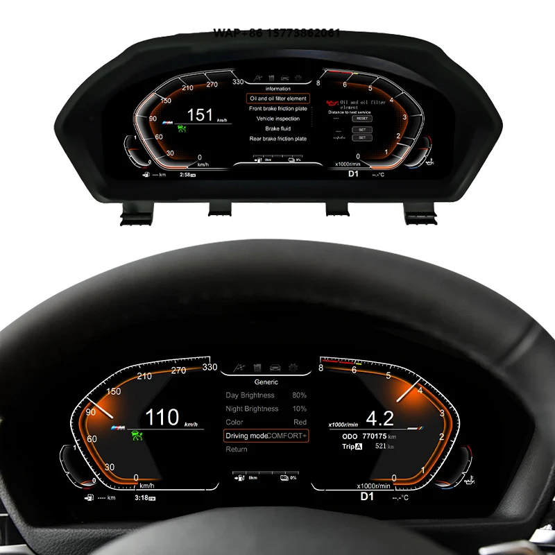 

Smart Car Digital Instrument LCD Dashboard Speedometer for F30 F31 F34 E90 E91 E92 2005-2020 LINUX System Digital Cluster