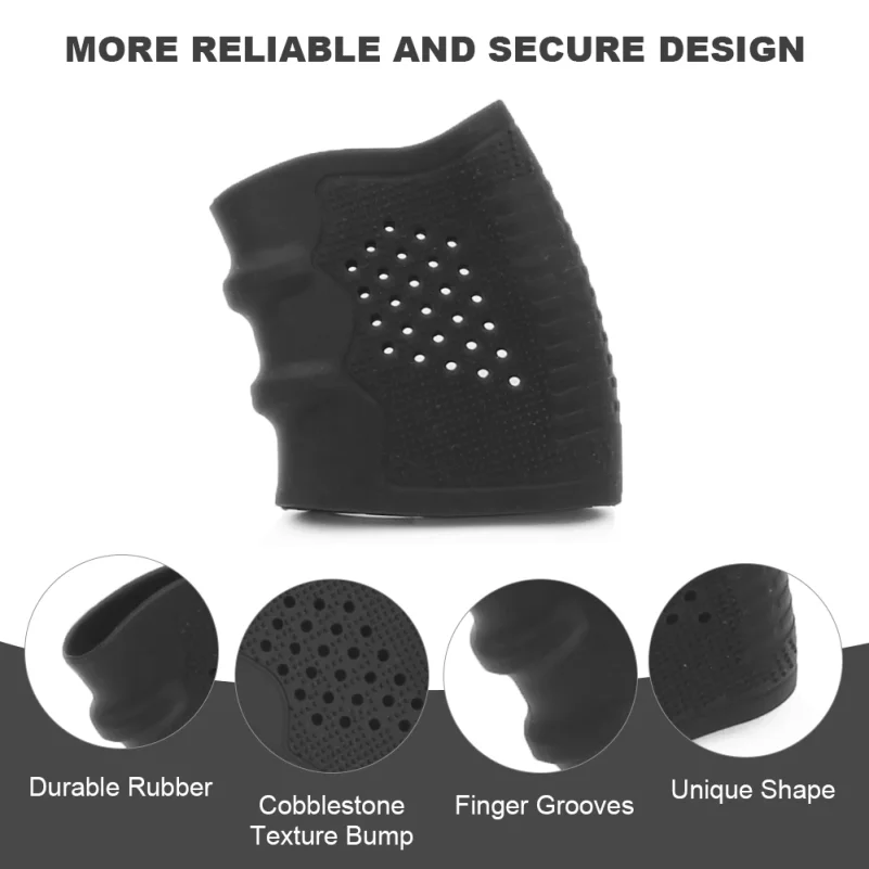 2Pcs Tactical Pistol Holster Rubber Grip Glove Sleeve Handgun Anti-Slip Protect Sleeve Cover for Glock 17 19 23 Airsoft Hunting - view 3