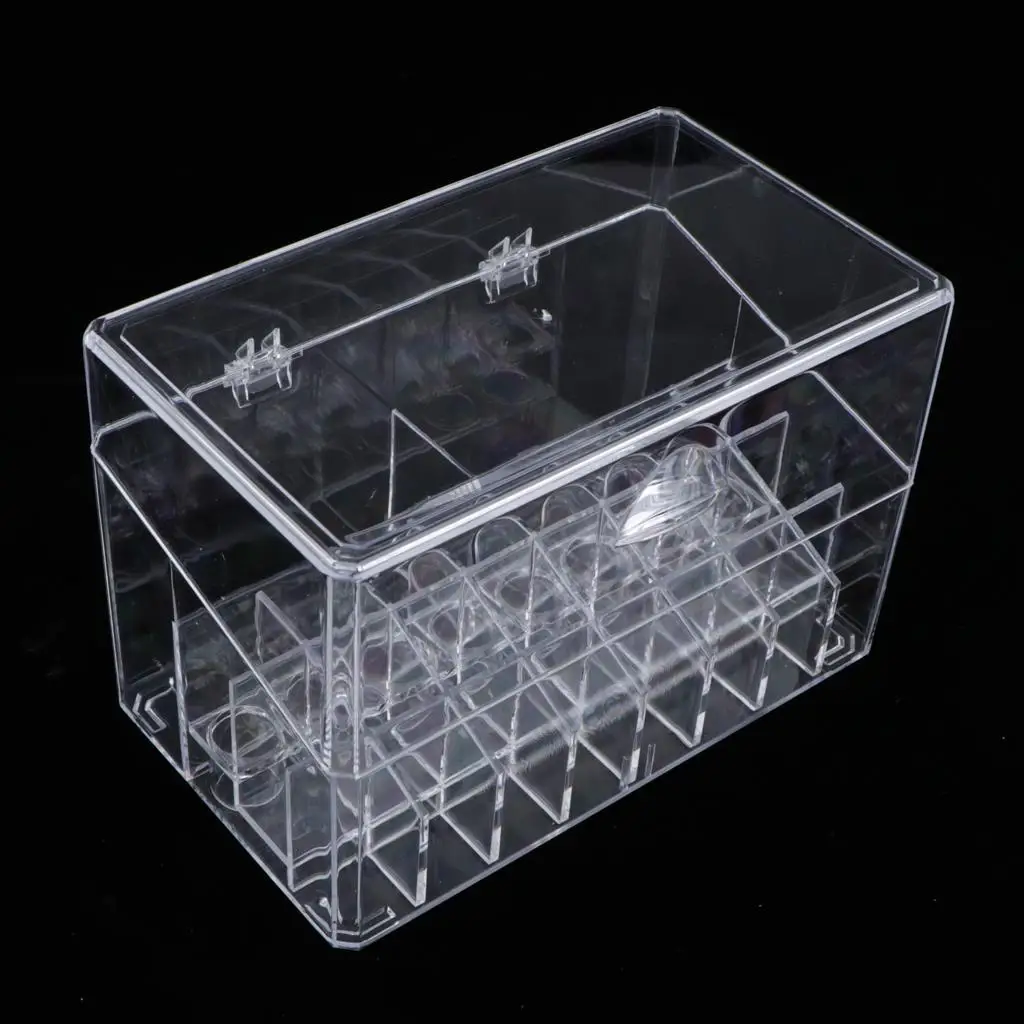 

New Acrylic Clear Lipstick Lipgloss Organiser w/ Lid Holder Makeup