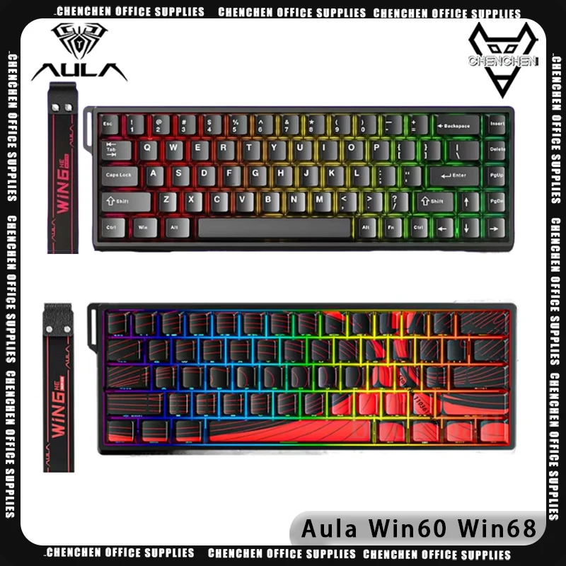 Aula Win60 Win68 He Magnetic Switch Keyboard 8k Wired Rgb Hot Swap Rt Esports Gamer Custom Mechanical Keyboard For Pc Gift