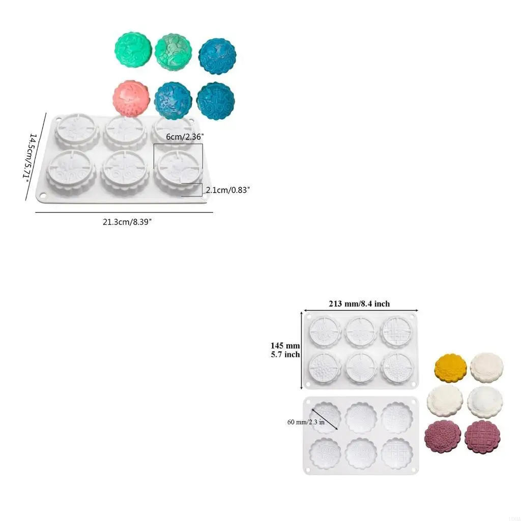 

6 Cavity 3 Styles Silicone Cake Mold Handmake DIY Bread Mould Silicone Mould