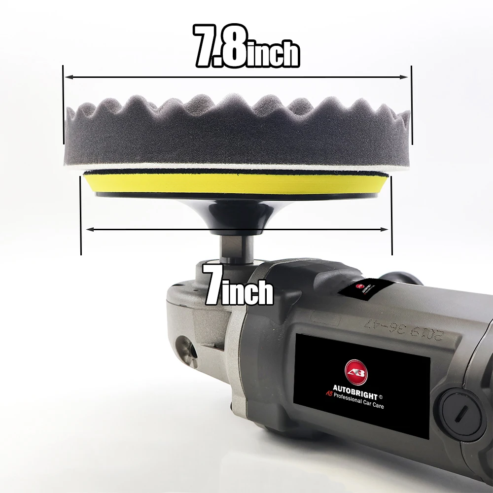 AUTOBRIGHT 7inch Car Polishing Pad Foam Pad Mirror Polishing Sponge,Heavy Duty Cutting Compound Polishing Wax Pad Car Care Tools