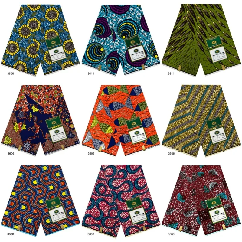 

Восковая ткань, черно-белая африканская ткань, оптовая продажа, 6-ярдовая восковая печать для шитья платьев