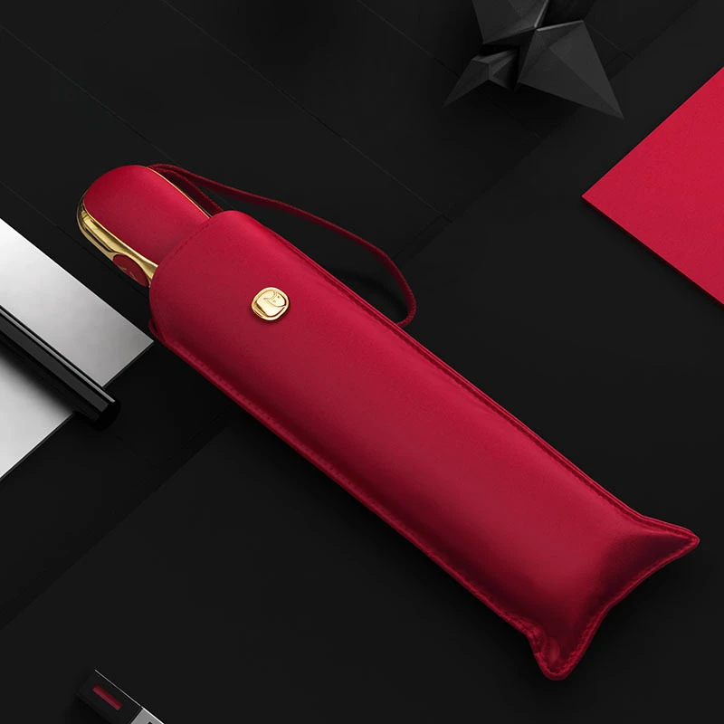 

2026 Ultra-light Flat Fully Automatic Umbrella Three-fold Sunny And Rainy Umbrella Portable Anti-ultraviolet Sun Umbrella