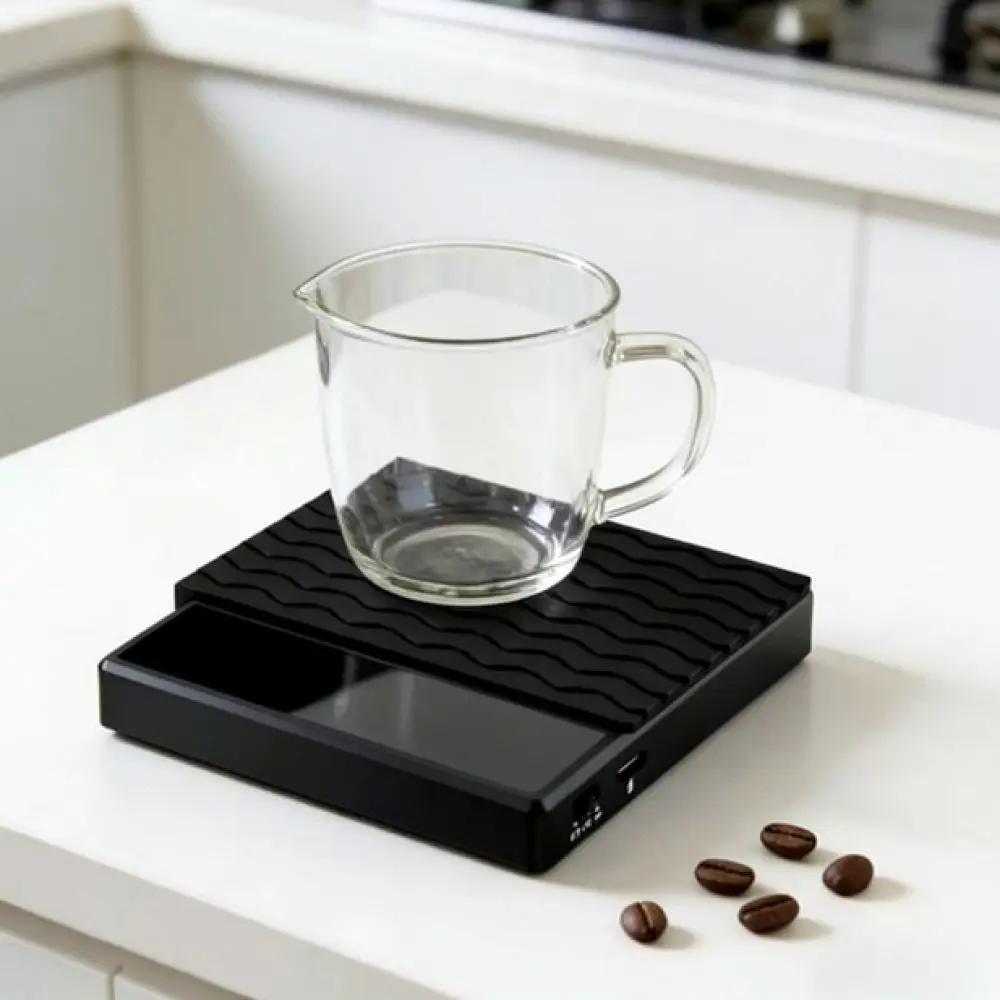 Compact Digital Coffee Scale Rechargeable Espresso Weighing Tool LED Display Kitchen Balance For Manual Pour Over Brewing Use