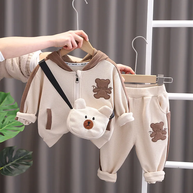 

Baby's Sets Spring Autumn Cartoon Zipper Long Sleeve Cardigan Coats and Pants 2PCS Toddler Boy Christmas Outfit Kids Tracksuits