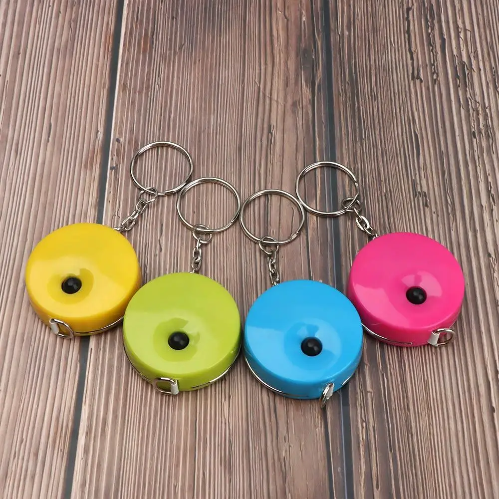 Colorful Quantity Small Clothing Size Candy Color Keychain Tape Measure Tape Measure