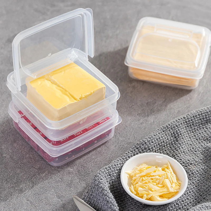 Butter Cheese Storage Box Portable Refrigerator Fruit Vegetable Fresh-keeping Organizer Box Transparent Cheese Container