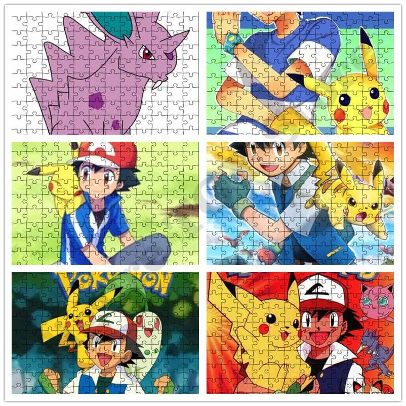 

Jigsaw Puzzle 300 500 1000 Piece Pikachu Puzzle Jigsaw Puzzle Adult Educational Toy Cartoon Pokemon Puzzle Anti Stress Toy