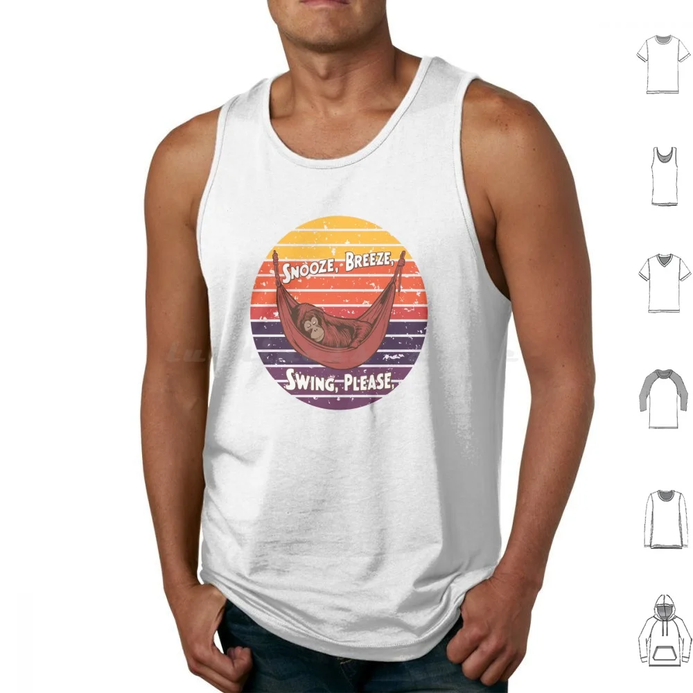 Relaxing Sloth-Chill Vibes Design Tank Tops Vest Sleeveless Sloth Hammock Relaxing Design Chill Vibes Sloth Lover Lazy