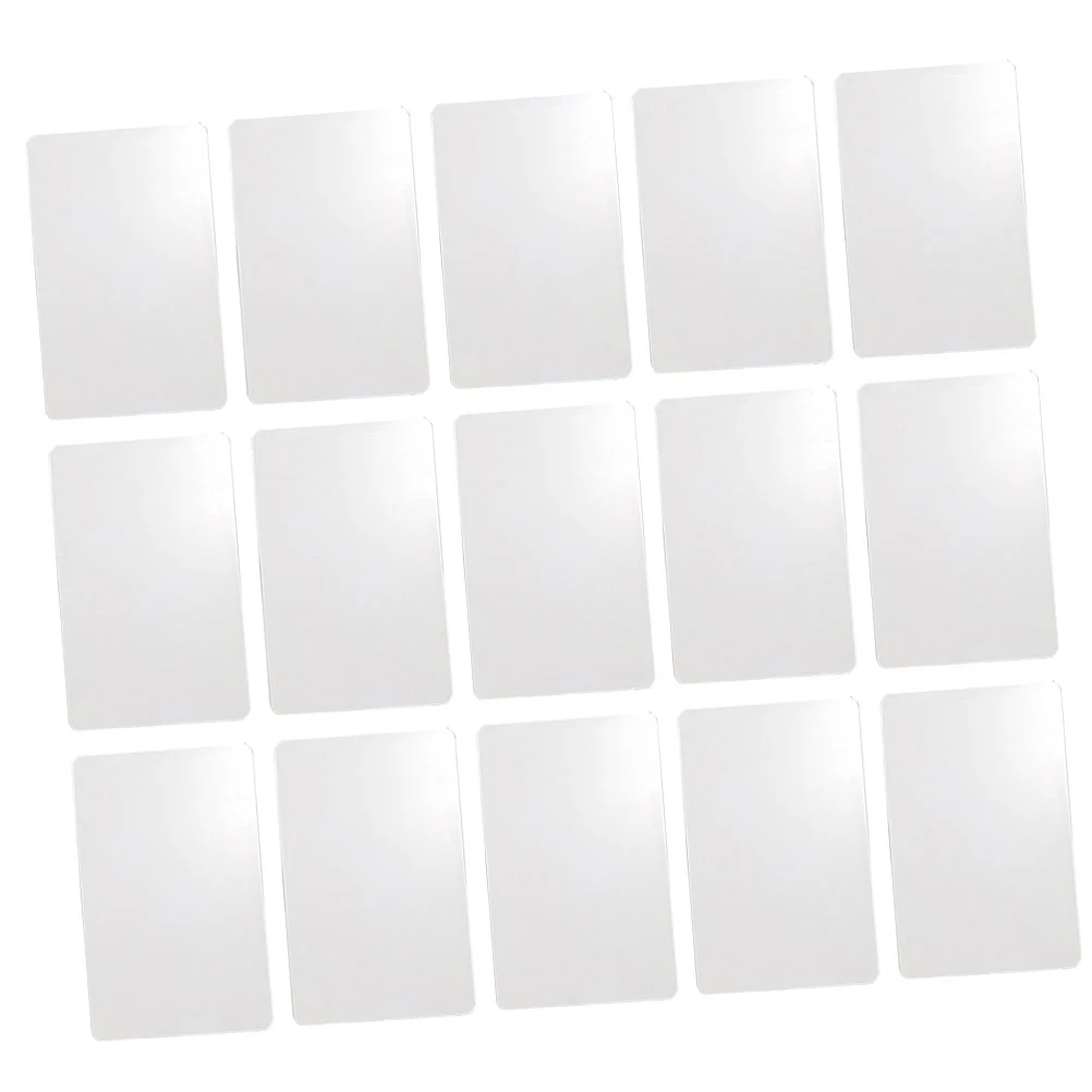 

50pcs PVC White Cards Blank ID Tags Dual side Unfinished Plastic Pendant Labels Craft Drawing Paintable Price Member