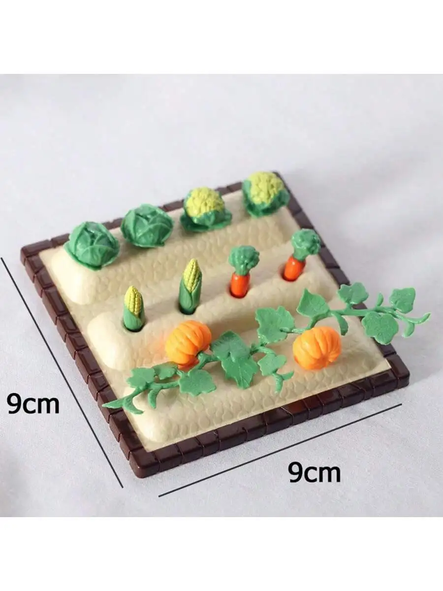 Dollhouse Miniature Farm Tools, Garden Shovel, Rake, Lawn Mower, Vegetable Model, Outdoor Planting Scene Tools view 5