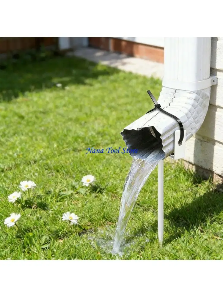 

31GJ Pack of 2 Strong Iron Drain Assist Stakes Modifiable for Drain Conduits Weather Immune