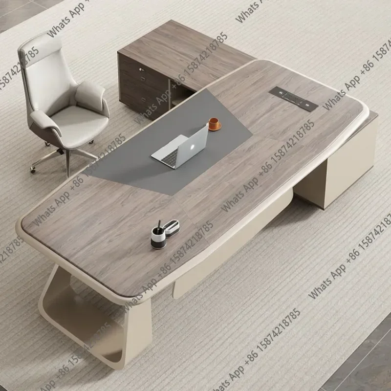 

N68 Designer Unique Office Desk Cabinets Organizer Executive Drawers European Storage Desks Art Reception Escritorio Home