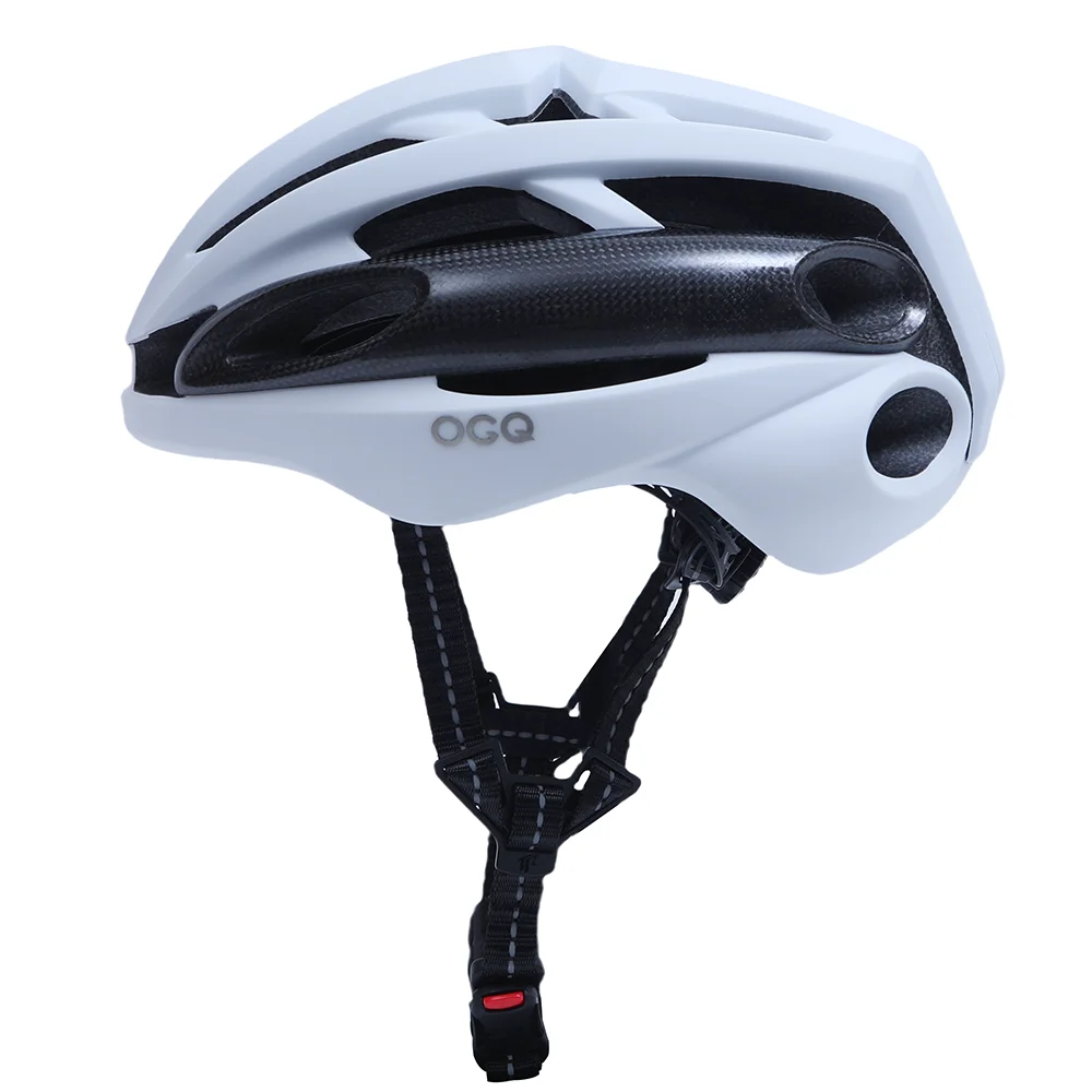 NEW Popular OGQ pneumatic riding helmet carbon fiber ventilation duct milk silk lining magnetic buckle road bicycle accessories