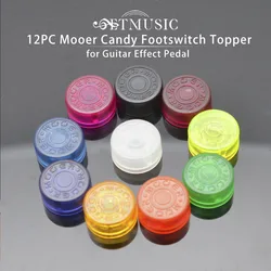 12Pcs Mooer Candy Footswitch Topper Plastic Knob Footswitch Protector for Guitar Effect Pedal Multi Color