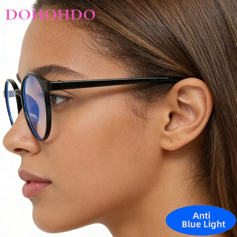

Classic Trendy Brand Designer Retro Round Frame Eyeglasses Men Women Computer Anti Blue Light Glasses For Reading Очки Lente